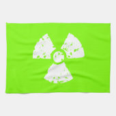 Chartreuse, Neon Green Radioactive Symbol Handtuch (Horizontal)