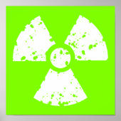 Chartreuse, Neon Green Radioactive Symbol Poster (Vorne)