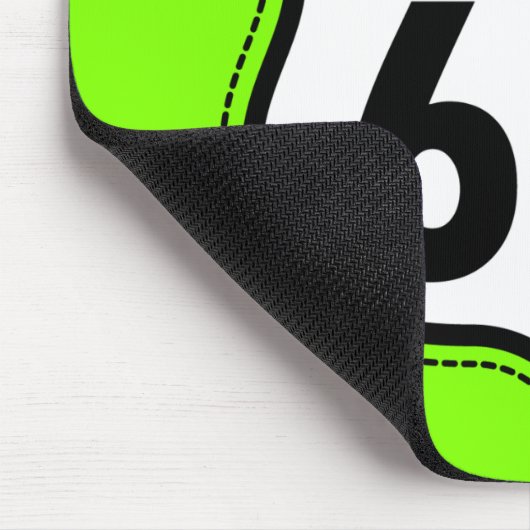 Chartreuse, Neon Green Route 66 Mousepad (Ecke)