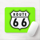 Chartreuse, Neon Green Route 66 Mousepad (Mit Mouse)