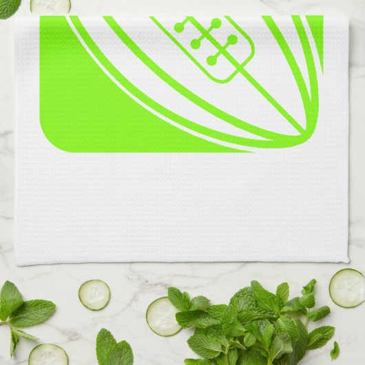 Chartreuse, Neon Green Rugby Geschirrtuch (Gefaltet)