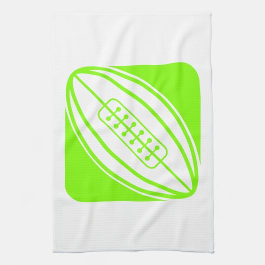 Chartreuse, Neon Green Rugby Geschirrtuch (Vertikal)