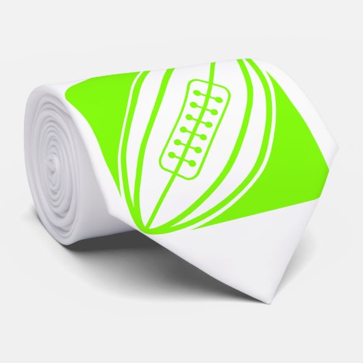 Chartreuse, Neon Green Rugby Krawatte (Gerollt)