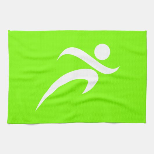 Chartreuse, Neon Green Running Handtuch (Horizontal)