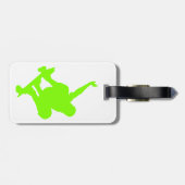 Chartreuse, Neon Green Skater Gepäckanhänger (Rückseite horizontal)