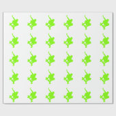 Chartreuse, Neon Green Skater Geschenkpapier (Flach)