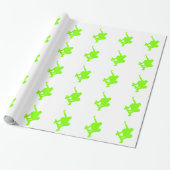 Chartreuse, Neon Green Skater Geschenkpapier (Ungerollt)