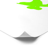 Chartreuse, Neon Green Skater Poster (Ecke)