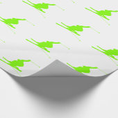 Chartreuse, Neon Green Snow Ski Geschenkpapier (Ecke)
