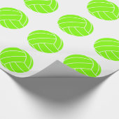 Chartreuse, Neon Green Volleyball Geschenkpapier (Ecke)