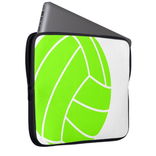 Chartreuse, Neon Green Volleyball Laptopschutzhülle (Vorne Rechts)