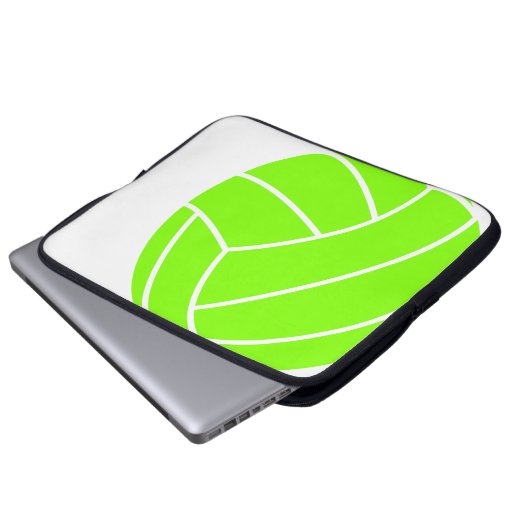 Chartreuse, Neon Green Volleyball Laptopschutzhülle (Vorne Knopf)