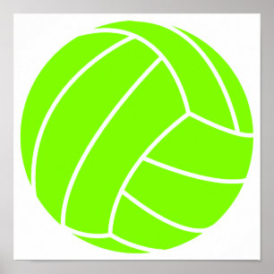 Chartreuse, Neon Green Volleyball Poster