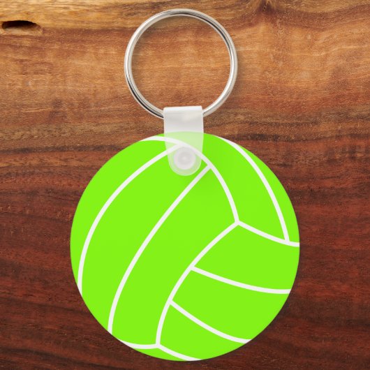Chartreuse, Neon Green Volleyball Schlüsselanhänger (Vorderseite)