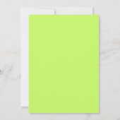 Chartreuse Orange Wildflower-Hochzeit Einladung (Rückseite)