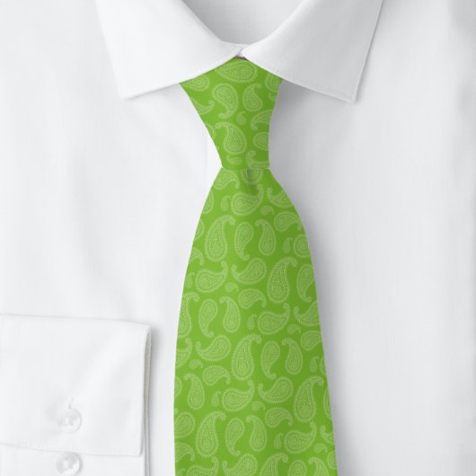 Chartreuse Paisley Krawatte