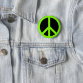 Chartreuse Peace Symbol Button (Beispiel)