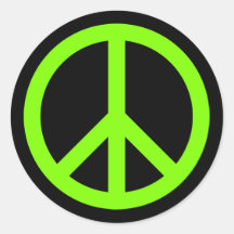 Chartreuse Peace Symbol
