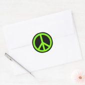 Chartreuse Peace Symbol Runder Aufkleber (Umschlag)
