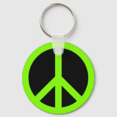 Chartreuse Peace Symbol Schlüsselanhänger (Vorderseite)
