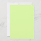 Chartreuse Periwinkle Mohnblumen-Hochzeit Einladung (Rückseite)