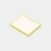 Chartreuse personalisierter Name Zurück zur Schule Post-it Klebezettel (angewinkelt)