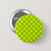 Chartreuse Polka Dots Button (Vorne & Hinten)
