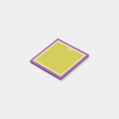 Chartreuse Purple Borders Monogrammed Post-it Klebezettel (angewinkelt)