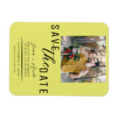 Chartreuse Save the Date Foto Wedding Magnet (Horizontal)