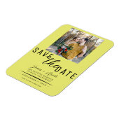 Chartreuse Save the Date Foto Wedding Magnet (Linke Seite)
