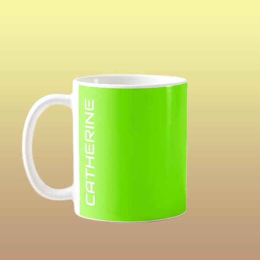 Chartreuse Solid Color Personalisiert Kaffeetasse