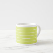 Chartreuse Streifen SMALL 6oz ESPRESSO CUPS Espressotasse (Vorderseite Rechts)