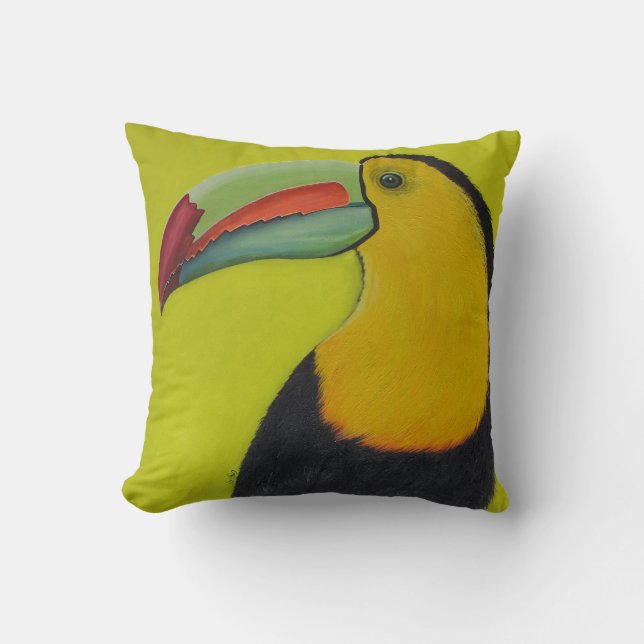 Chartreuse Toucan durch GG Kissen (Vorderseite)