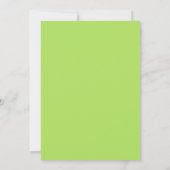 Chartreuse Türkis Gemalte Hochzeit Einladung (Rückseite)