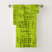 Chartreuse Tweed Badhandtuch Set (Insitu)