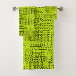 Chartreuse Tweed Badhandtuch Set