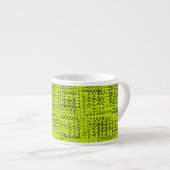 Chartreuse Tweed Espressotasse (Vorderseite Rechts)