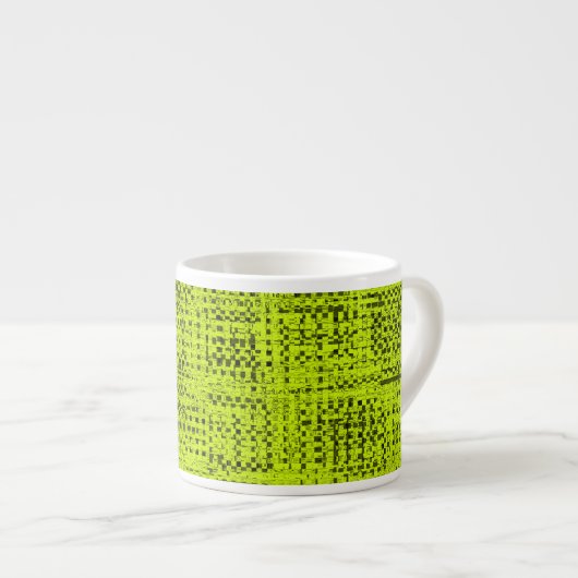 Chartreuse Tweed Espressotasse (Vorderseite Rechts)
