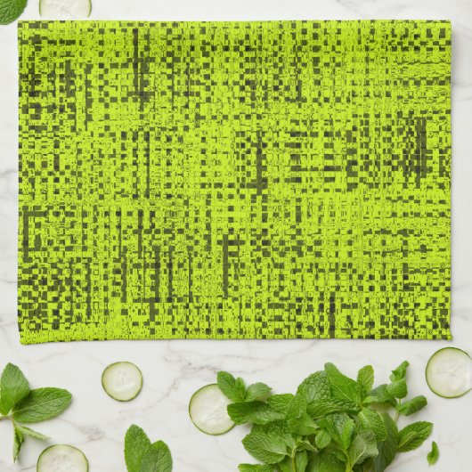 Chartreuse Tweed Geschirrtuch (Gefaltet)