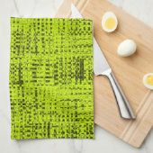 Chartreuse Tweed Geschirrtuch (Viertel Falte)