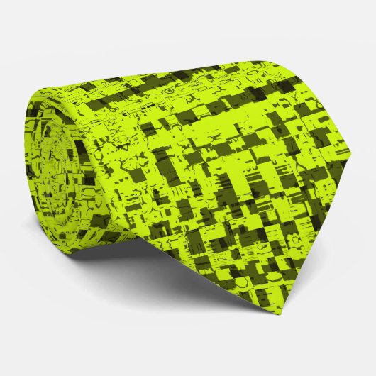 Chartreuse Tweed Neck Tie Krawatte (Gerollt)