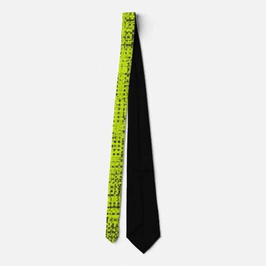 Chartreuse Tweed Neck Tie Krawatte (Rückseite)