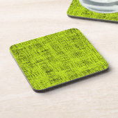 Chartreuse-Tweed- Untersetzer-Set Getränkeuntersetzer (Linke Seite)