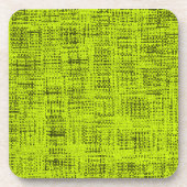 Chartreuse-Tweed- Untersetzer-Set Getränkeuntersetzer (Vorderseite)