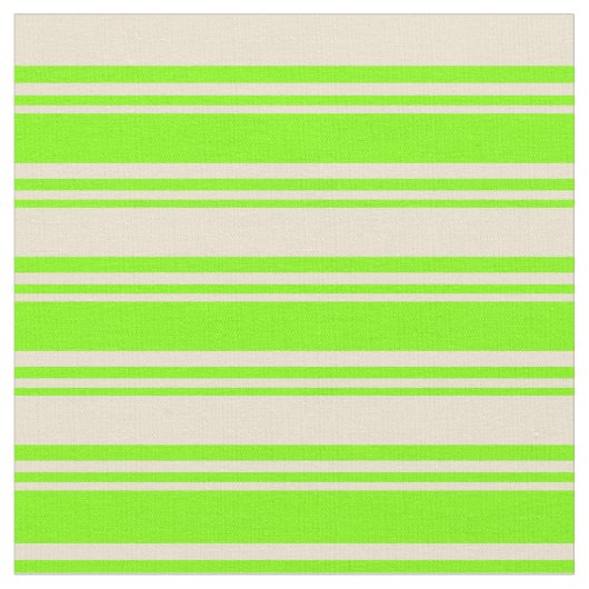 Chartreuse und Beige Lined/Strickmuster Stoff (Nahaufnahme)
