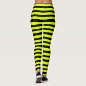 Chartreuse und Black Stripes Leggings (Rückseite)