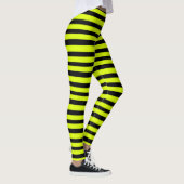 Chartreuse und Black Stripes Leggings (Rechts)