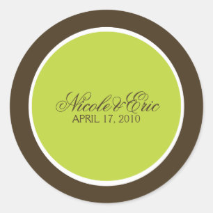 Chartreuse und Brown-Umschlag Aufkleber