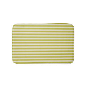 Chartreuse- und Creme einfaches Streifenmuster Badematte