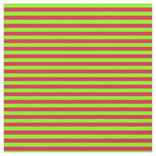 Chartreuse und Crimson Colored Lines Stoff (Nahaufnahme)